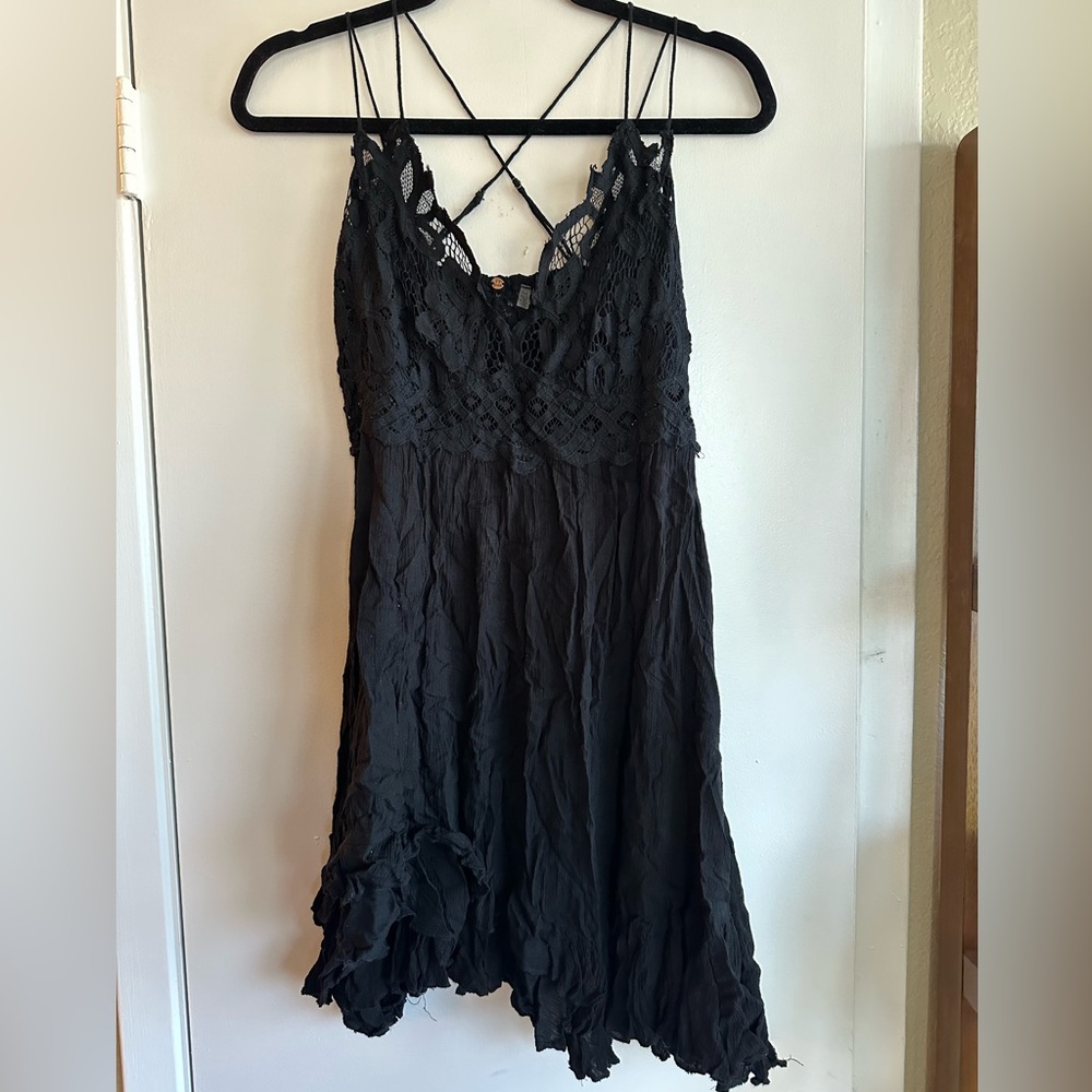 Free People Women's Black Adella Slip Dress